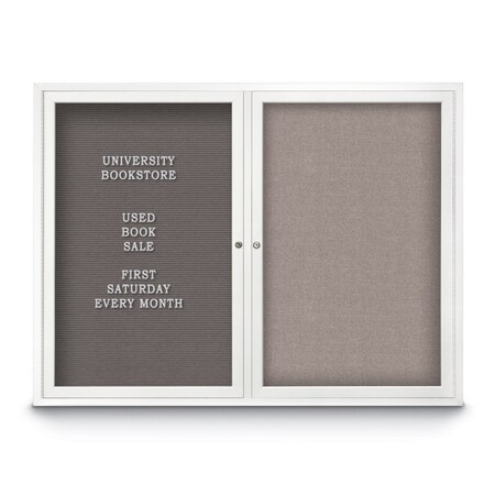 United Visual Products Corkboard, 48"x36", Cork/Bronze UV404PLUS-BRONZE-CORK